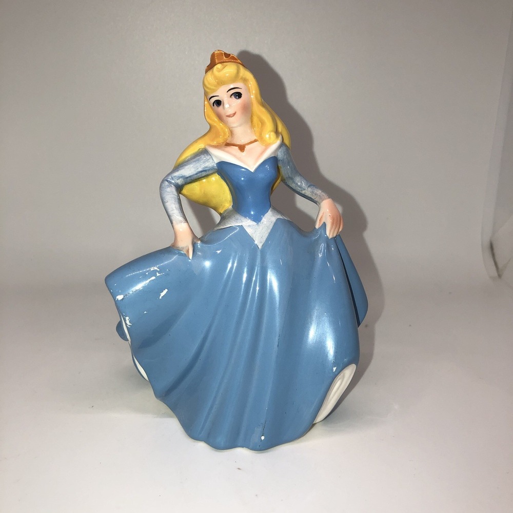 Sleeping Beauty Vintage 6.5" Disney Aurora Blue Dress Porcelain Figurine Japan